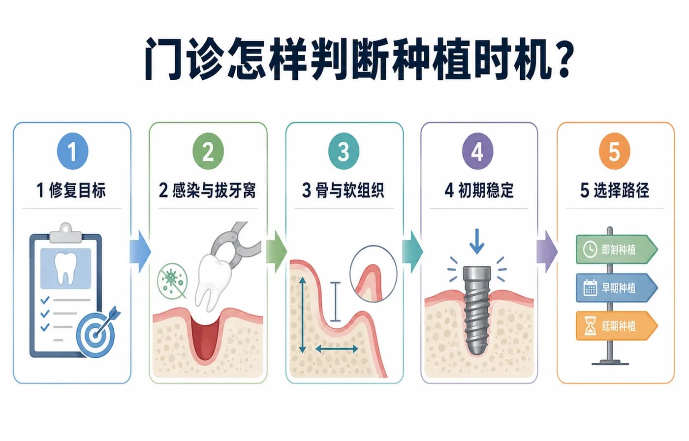 门诊从修复位置、拔牙窝到初期稳定选择种植时机