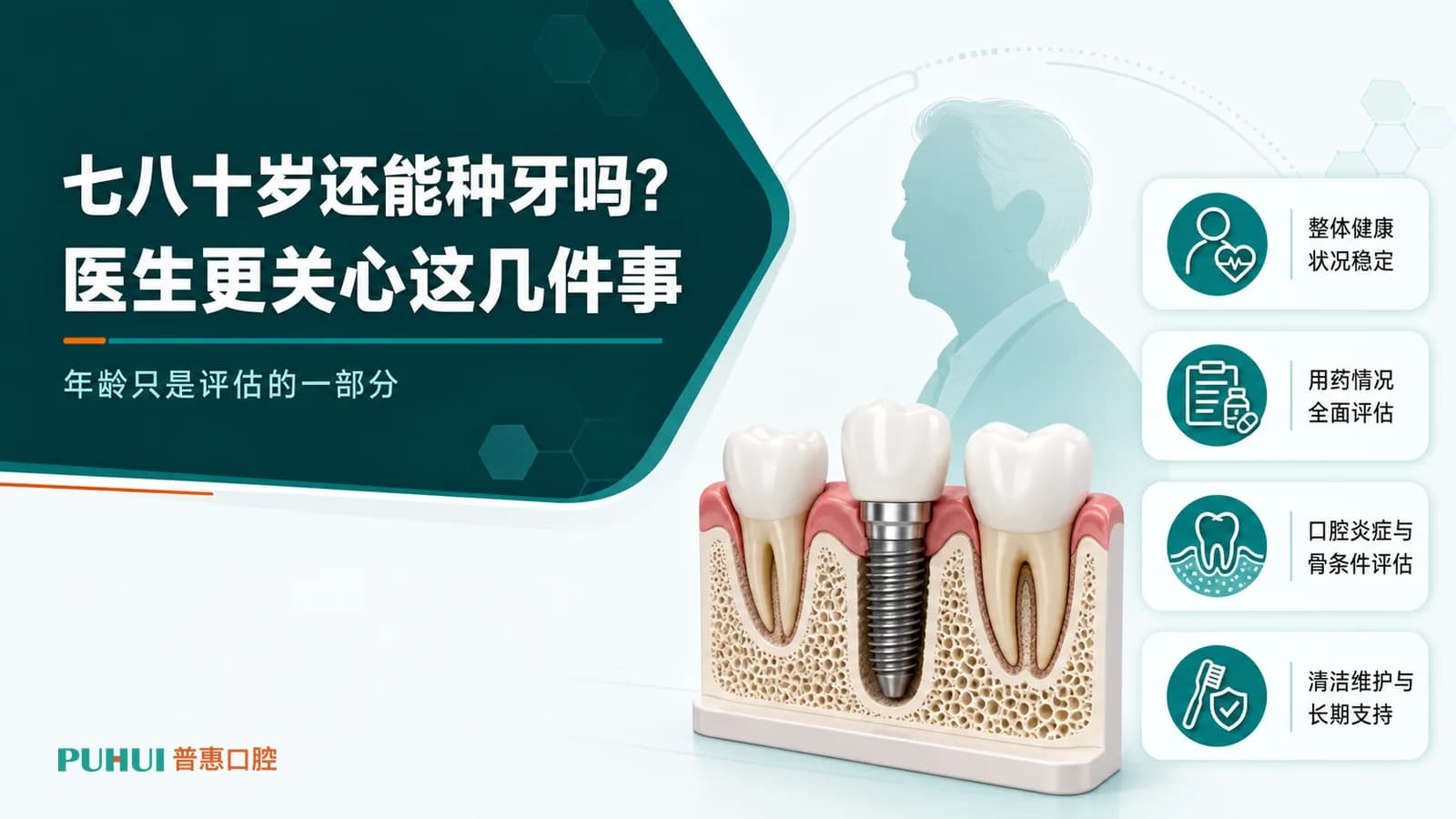 七八十岁还能种牙吗?医生更关心这几件事科普封面