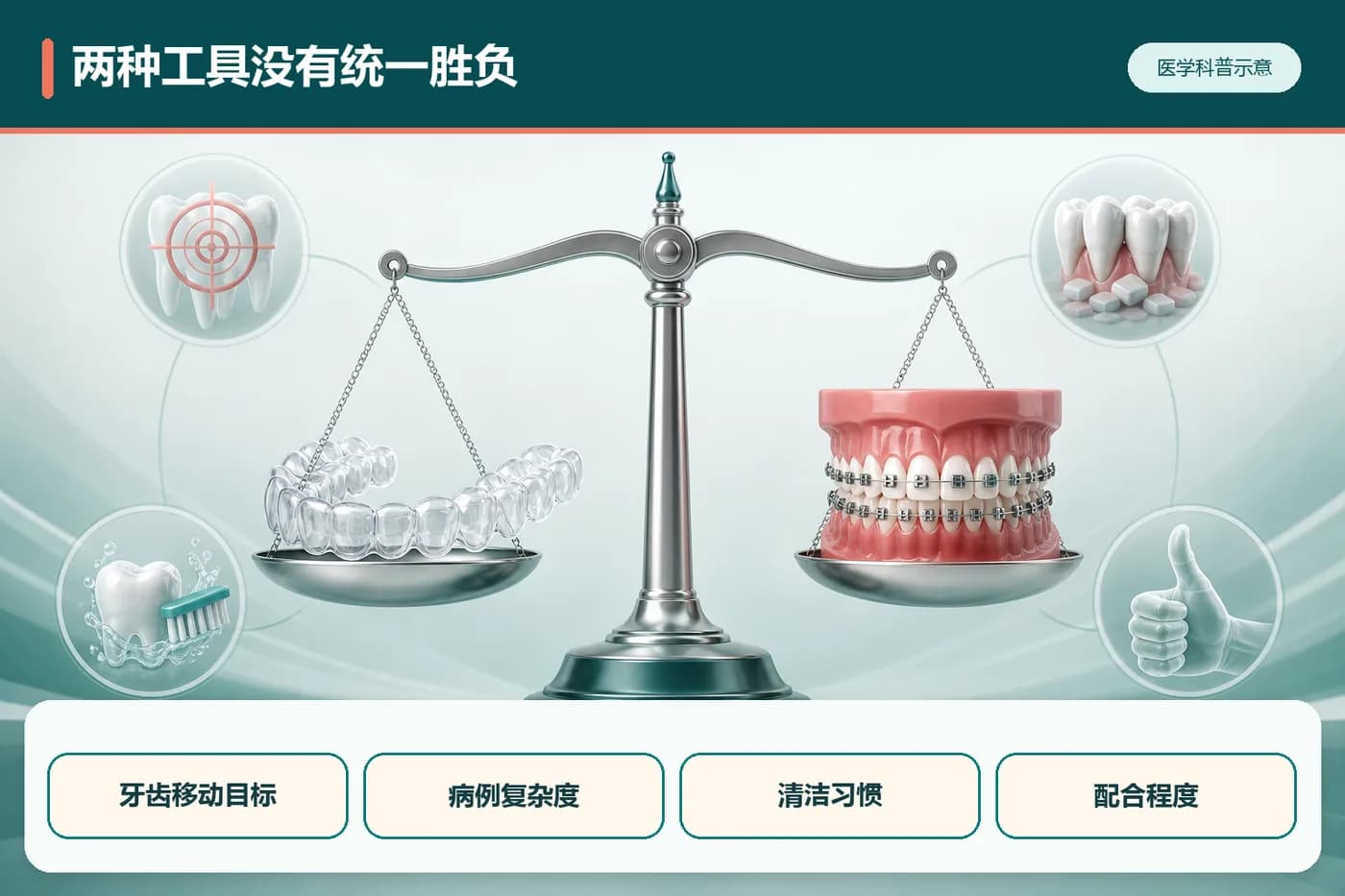 隐形矫治和固定托槽没有统一的优劣排序