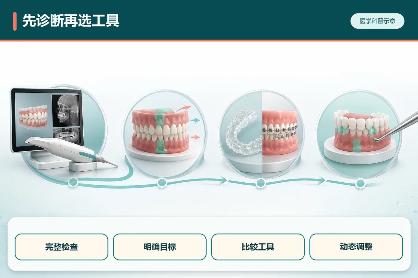 选择牙套前常见的门诊判断流程